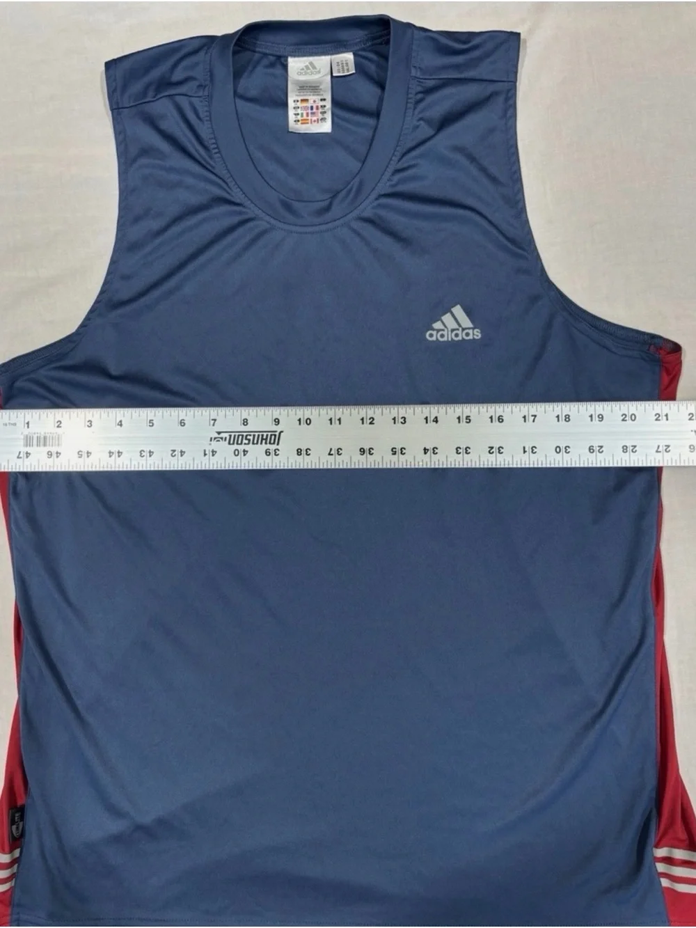 Adidas Climalite Men’s Tank Top Men’s Size XL Blue Red Sleeveless Activewear